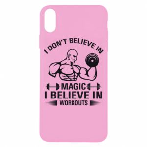 Etui na iPhone X/Xs I don't believe in magic i believe in workouts