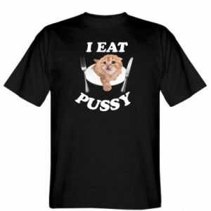Koszulka męska Promo z kotami I eat pussy