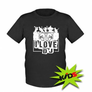 Koszulka dziecięca I Love DJing