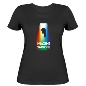 Koszulka damska Imagine dragons sztuka tęcza