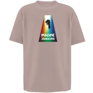 Koszulka oversize damska Imagine dragons sztuka tęcza - PrintSalon Koszulka oversize damska Imagine dragons sztuka tęcza