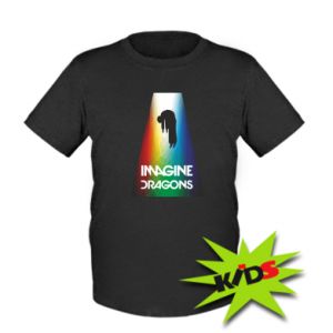 Koszulka dziecięca Imagine dragons sztuka tęcza