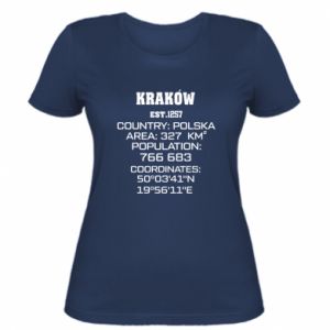 Koszulka damska Informacje o Krakowie