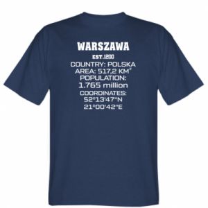 Koszulka męska Informacje o Warszawe