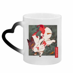 Kubki magiczne z uchwytem w kształcie serca