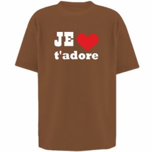 Koszulka oversize Je t'adore