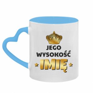 Kubki z uchwytem w kształcie serca dwukolorowe