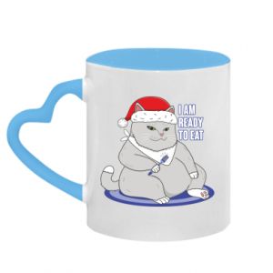Kubki z uchwytem w kształcie serca dwukolorowe
