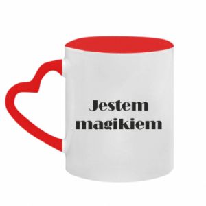 Kubki z uchwytem w kształcie serca dwukolorowe