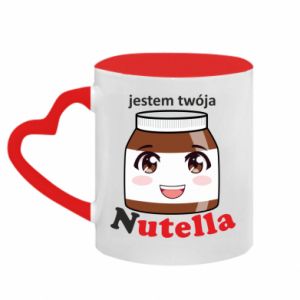 Kubki z uchwytem w kształcie serca dwukolorowe