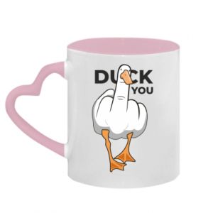 Kubki z uchwytem w kształcie serca dwukolorowe