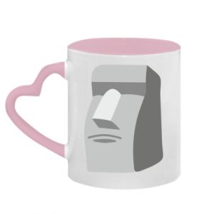 Kubki z uchwytem w kształcie serca dwukolorowe