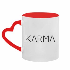 Kubki z uchwytem w kształcie serca dwukolorowe