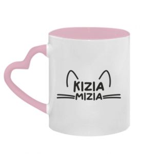 Kubek z uchwytem w kształcie serca dwokolorowy Kizia mizia
