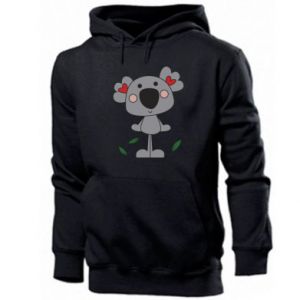 Bluza z kapturem męska z koalami Koala with hearts