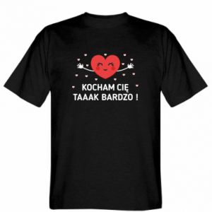 Koszulka męska Promo na Walentynki Kocham cię taaak bardzo !
