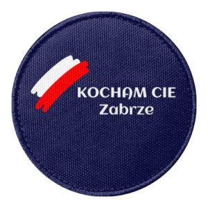 Naszywka okrągła Kocham cię Zabrze