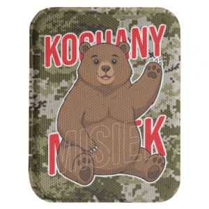 Naszywka prostokątna zaokrąglona Kochany misiek