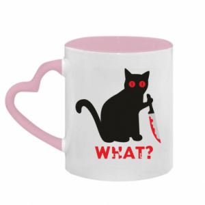 Kubki z uchwytem w kształcie serca dwukolorowe
