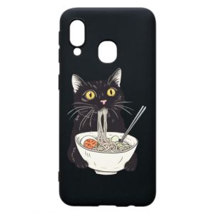 Etui na Samsung A40 z kotami Kot i ramen