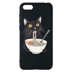 Etui na Huawei Y5 2018 z kotami Kot i ramen