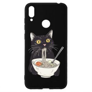Etui na Huawei Y7 2019 z kotami Kot i ramen