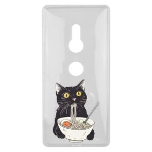 Etui na Sony XZ2 z kotami Kot i ramen