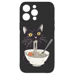 Etui na iPhone 15 Pro z kotami Kot i ramen