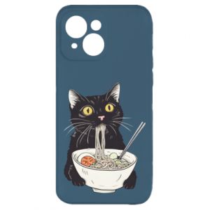 Etui na iPhone 15 z kotami Kot i ramen