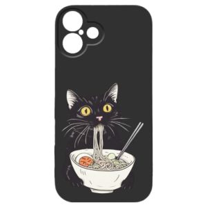 Etui na iPhone 16 Plus z kotami Kot i ramen
