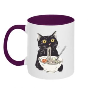 Kubek dwukolorowy z kotami Kot i ramen