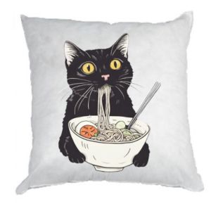 Poduszka z kotami Kot i ramen