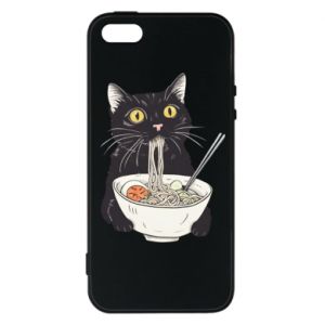 Etui na iPhone 5/5S/SE z kotami Kot i ramen