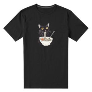 Koszulka premium męska z kotami Kot i ramen
