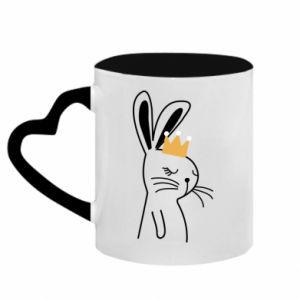 Kubki z uchwytem w kształcie serca dwukolorowe