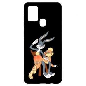 Etui na Samsung A21s Królik Bugs bije Króliczka Lolę