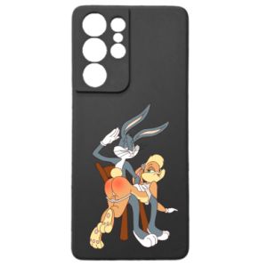 Etui na Samsung S21 Ultra Królik Bugs bije Króliczka Lolę - PrintSalon Etui na Samsung S21 Ultra Królik Bugs bije Króliczka Lolę