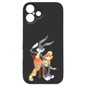 Etui na iPhone 16 Plus Królik Bugs bije Króliczka Lolę