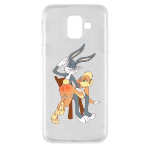 Etui na Samsung A6 2018 Królik Bugs bije Króliczka Lolę