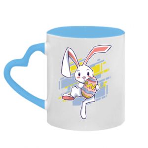 Kubki z uchwytem w kształcie serca dwukolorowe