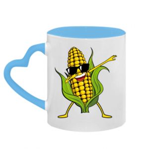 Kubki z uchwytem w kształcie serca dwukolorowe