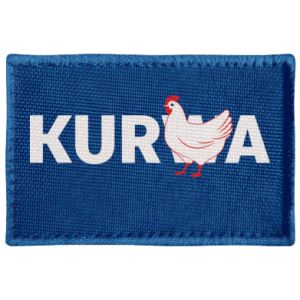 Naszywka prostokątna Kurwa kura