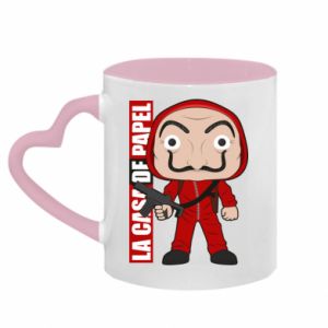 Kubki z uchwytem w kształcie serca dwukolorowe