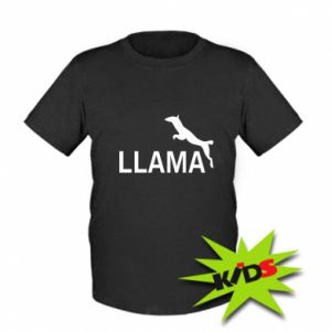 Koszulka dziecięca z alpakami i lamami Lama is jumping