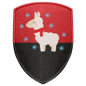 Naszywka tarcza na Nowy Rok Lama w śniegu