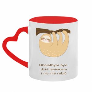 Kubki z uchwytem w kształcie serca dwukolorowe