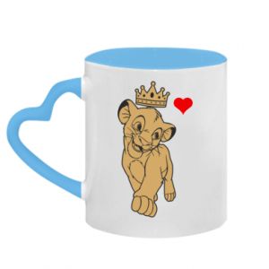 Kubki z uchwytem w kształcie serca dwukolorowe