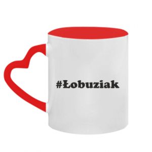 Kubki z uchwytem w kształcie serca dwukolorowe