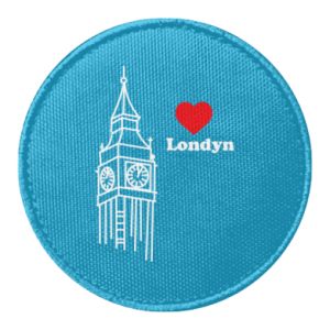 Naszywka okrągła Londyn, kocham cię