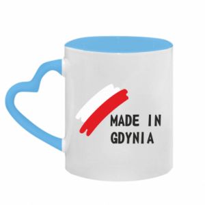 Kubki z uchwytem w kształcie serca dwukolorowe